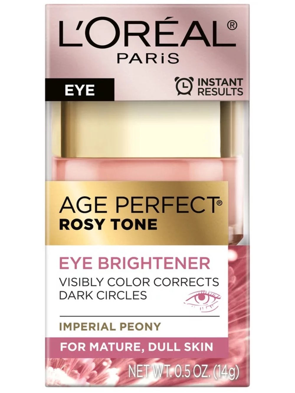 L'Oréal Paris Age Perfect Rosy Tone Anti-Aging Eye Brightener Paraben Free 0.5 o